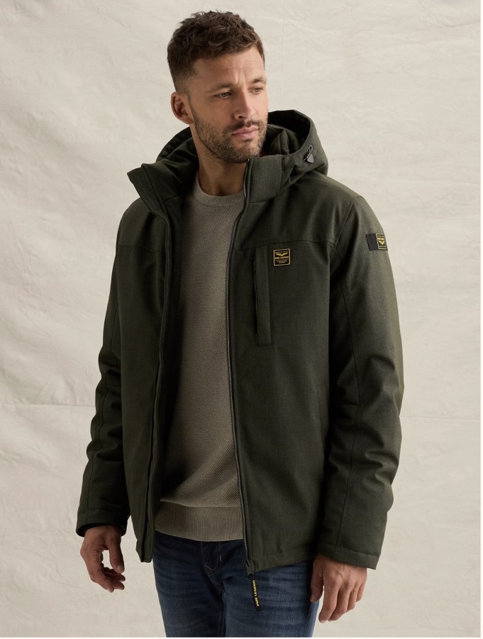 Afbeelding van PJA2508106 8039 - STRATOR Melange Twill - Semi Long Jacket - PME LEGEND